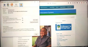 GSIS expose Pensioners page connection not encrypted picture copyright DRATTYNGRAMISCAL